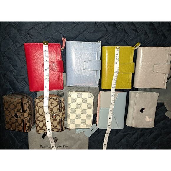 NEW- NINE Leather SENDEFN Women's RFID Blocking Leather Small Compact Bi-folds - Picture 6 of 13